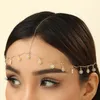 مقاطع الشعر Lutaku Bohemian Daisy Flower Head Chain Headpiece للنساء المجوهرات الأنيقة زفاف أغطية الرأس الإكسسوارات