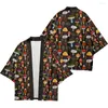 Etnik Giyim Mantar Baskı Plajı Moda Japon Kimono 2023 Artı Boyut 5xl 6xl Robe Cardigan Erkek Gömlek Yukata Haori Kadınlar Drop Dhuxt