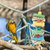 Autres fournitures d'oiseau Parrot Cage jouet cage canary suspendu en bois de maïs en bois de nourriture à mastication