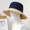 Chapeaux à large bord Chapeau de femme Mode Pêcheur Été Voyage Couverture solaire Visage Sun Beach Femmes Grand Designer Paille