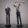 Vilead Golf Figure Statue Resin Vintage Golfer Figurines Home Alone Office Living Room Decoration Sport Objects Crafts Vessel 240318