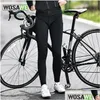 Racing Pants Wosawe Women Cycling Bib Long Trousers Tight Road Bike Lady Team Spring Autumn Ride Breattable Quick Dry Gel Pad Drop Del Otat6