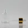 Garrafas de armazenamento atacado de vidro transparente vails 30ml portátil diy garrafa de óleos com conta-gotas vazio redondo conta-gotas