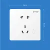 Kontrollera YouPin Gosund Smart WiFi Wall Socket Co1m 2500W Max OneButton Antitouch Remote Control Timing Switch för Xiaomi Mihome App