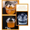 Disposable Cups Straws 50 Pcs Ice Cream Cup With Lid Pudding Dessert For Store Plastic Package Bowl Balls