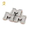 Triple M Moissanite Pendants Iced Out Diamonds Letter Initial Name Jewelry Necklace Custom Number Pendant