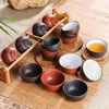 Teegeschirr-Sets, Tassen, Glasur, chinesische Fu-Keramik, 6-teiliges Tassen-Ofen, grobes Porzellan, großes Kung-Set, Keramik-Änderung