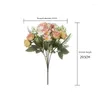 Decoratieve Bloemen Stijl Kunstzijde Paardebloem Rose Roze Wit Gecombineerd Boeket Home Party Balkon Bruiloft Decoratie Fake