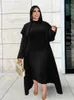 Wmstar Plus Size Damenbekleidung, Kleidersets, 2-teilige Outfits, Kleider und Strickjacke, passender Anzug, Großhandel, Drop mit Gürtel 240320