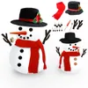 Feestdecoratie 1 Set Mooie Sneeuwpop Maken Kit Wortel Neus Accessoires Kerst DIY Tool