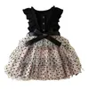 Fashion Sequin s Cute Big Bow Party Little Princess Dress Birthday Gift Flower Girls Dres1 2 3 4 5 6 Years Baby Kids Clothes y240326