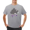 Polos pour hommes T-shirt nuage de pluie violet littéral séchage rapide noirs hauts mignons T-shirts graphiques pour hommes drôle