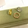 Hot van caleidoscope Ring Female Par Farled Edition Set com Diamond Light Luxury Gold Rose Gold High Clover com logotipo