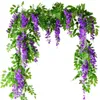 1,8 m künstliche Glyzinien-Blumen-Girlande, Ranken-Seiden-Hängeblume für Zuhause, Garten, Outdoor-Zeremonie, Hochzeitsbogen, Blumendekoration