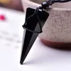 Pendant Necklaces Trend Obsidian For Couples Sweater Necklace Long Fashion Accessory Unique