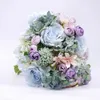 Wedding Flowers Morandi Color Bride Bouquet Rose Artifical Marriage Holding El Party