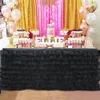 Tulle tutu bord kjol duduk 5 nivåer handgjorda lapptäcke organza tyg bröllop födelsedag baby shower party dekoration 240315