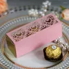 Present Wrap 50st Laser Cut Heart Candy Cracker Box Treat Kids Birthday Packaging Wedding Dragees Event Party Supplies