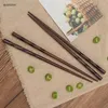 Palillos 1 par de palillos de madera de estilo japonés de madera maciza puntiagudos para sushi, palillos creativos para el hogar, palillos de madera de regalo
