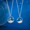 Colliers Trumium couple 925 STERLING Silver Prince Little Fox Pendant Pendant Collier Lover Saint-Valentin Gift