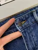 2024 Lente Herfst Borduren Rits Jeans Licht Gewassen Gestreepte Man Lange Potlood Broek WCNZ026