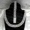 Hip Hop Rapper Jewelry Mens 18mm Emerald Cut Moissanite Diamond 925 Silver Miami Necklace Iced Out Baguette Cuban Link Chain