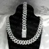 Hiphop rapper sieraden heren 18 mm smaragd gesneden moissaniet diamant 925 zilveren miami ketting ijs de stokbrood cubaanse linkketen