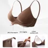 Women Seamless Bras Deep V Neck Bralette Sexy Lingerie Letter Strap Tops Push Up Underwear Wireless Brassiere for Female