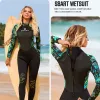 Passar kvinnors ett stycke baddräkter Jumpsuit 3mm Wetsuit surfing spearfishing vadderad dykning dykning triathlon våt kostym