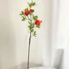 Декоративные цветы 2 шт. имитация фруктовой ветки граната искусственный цветок искусственный шелк для домашнего офиса садовый декор