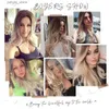 Syntetyczne peruki Easihair Ombre Brown Light Blond Platinum Długie falistą środkową część Perukę Fryzury Cosplay Naturalny ciepło odporna na syntetyczną perukę dla kobiet Y240401