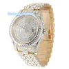 Luksusowe moissanite Studded Diamond Watch Wrist Gold Gold Watched Out Automatyczne zegarki ruchowe