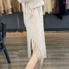 Work Dresses Women's Selling 23 Cashmere Knitted Pullover Full Sleeve Sweater Exquisite Fashion Half Skirt Pure Wool Set
