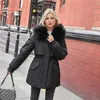 Womens Down Parkas Femmes Veste d'hiver Parka Vêtements Lâche Manteau Court Doublure en Laine À Capuche Col De Fourrure Chaud Épais Vêtements De Neige Oversize Rembourré