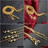 Chains 2021 1Mm Gold Sterling Sier Snake Necklace Fashion Diy Chain 18 20 22 24 Inches Customized Length Fast Ship Drop Delivery Jewel Dh0Qf