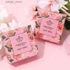 Handmade Soap 1 box of rose essential oil soap treatment handmade facial moisturizing gentle anti rebellious smooth butter bath skin care tool Y240401