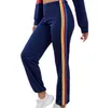 Sweats à capuche pour femmes Sweatshirts de mode Fashion Sweat-ciel surdimensionné arc-en-ciel à manches longues à manches zippées de poche de poche