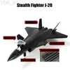 Flugzeugmodell 1/72 China PLA J-20 Stealth Fighter der fünften Generation Kleberfreies Militärmontagemodell DIY Flugzeugmodellspielzeug YQ240401