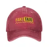 Casquettes de baseball Punk Fake Taxi Driver Casquette de baseball en coton pour hommes femmes respirant papa chapeau en plein air