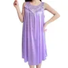 VZ2A Sexy Pyjamas Women Nightgowns Satin Lace Sleepwear Nightwear Sexy Pyjama Women Home Clothing Sleepwear Female Free Size Lingerie Gown Robe 2404101