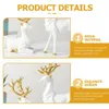 Guldbordsdekor Origami Elk Ornaments Statues Home Animal Decorative Objects White Deer figur Juldekoration 240318