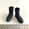 Chaussures tactiques noires de soldat masculin 1/6, bottes d'entraînement au Combat en caoutchouc souple, modèle Middletube pour poupée corporelle de 12 pouces, 240328