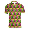 Poloshirts für Herren, modisch, 3D-gedruckt, Blockgeometrie, Poloshirts, Herren, kühl, Sommer, Revers, T-Shirts, Kinder, lässig, kurzärmelig, Tops, Knopf-T-Shirt