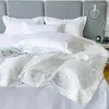 Bedding Sets 2024 Luxury 120 Thread Count Cotton Duvet Cover 4 Pcs Set Butterfly Embroidery Quilt Naked Sleeping Flat Sheet Pillowcase