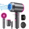 Hårtorkar Portable Ionic Blow Dryer Foldbart handtag med Blue Light Custom Fast Drying Hair Care Chiser Dryer 240401