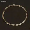 Chaîne VOJEFEN 18K or véritable bracelet à breloques femmes authentique or O-chaîne fait à la main de luxe haute qualité bijoux 2023 avec certificat Q240401