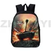 Taschen 3d Anime Hot Game World of Tanks Rucksäcke Cartoon War Thunder School Tasche Reisen Teenager 12/16 Zoll Gerand Tanks Tägliches Pack