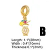 Pendant Necklaces OCESRIO Polish Brass Teeth For Copper Gold Plated Crystal Wine Glass Heart Jewelry Making Component Pdtb482