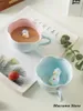 Kupalar Japon tarzı taze yaratıcı kahve kupa üç boyutlu sevimli ördek yavrusu seramik pembe kız kalp kahvaltı sütü