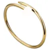 LOVE GOLD BRACELET NAIL BRACELET DESIGNERバングル女性用ステンレス鋼アロイアームバンド18Kメッキゴールドシルバーローズジュエリーダイヤモンドブレスレット456FUY